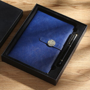 A5 Buckle with horizontal lines Notebook